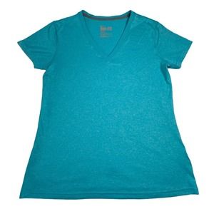 Nike Dri-fit top womens workout athletic large short sleeve blue